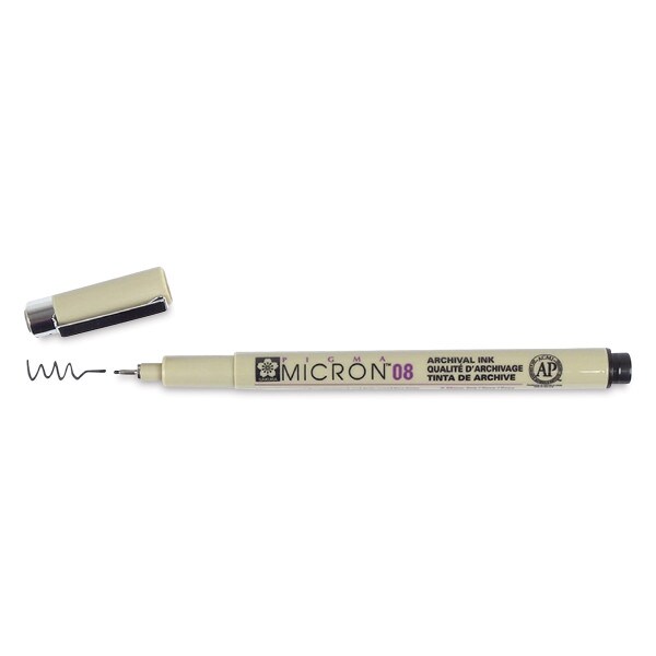 Black Micron 08 Pen